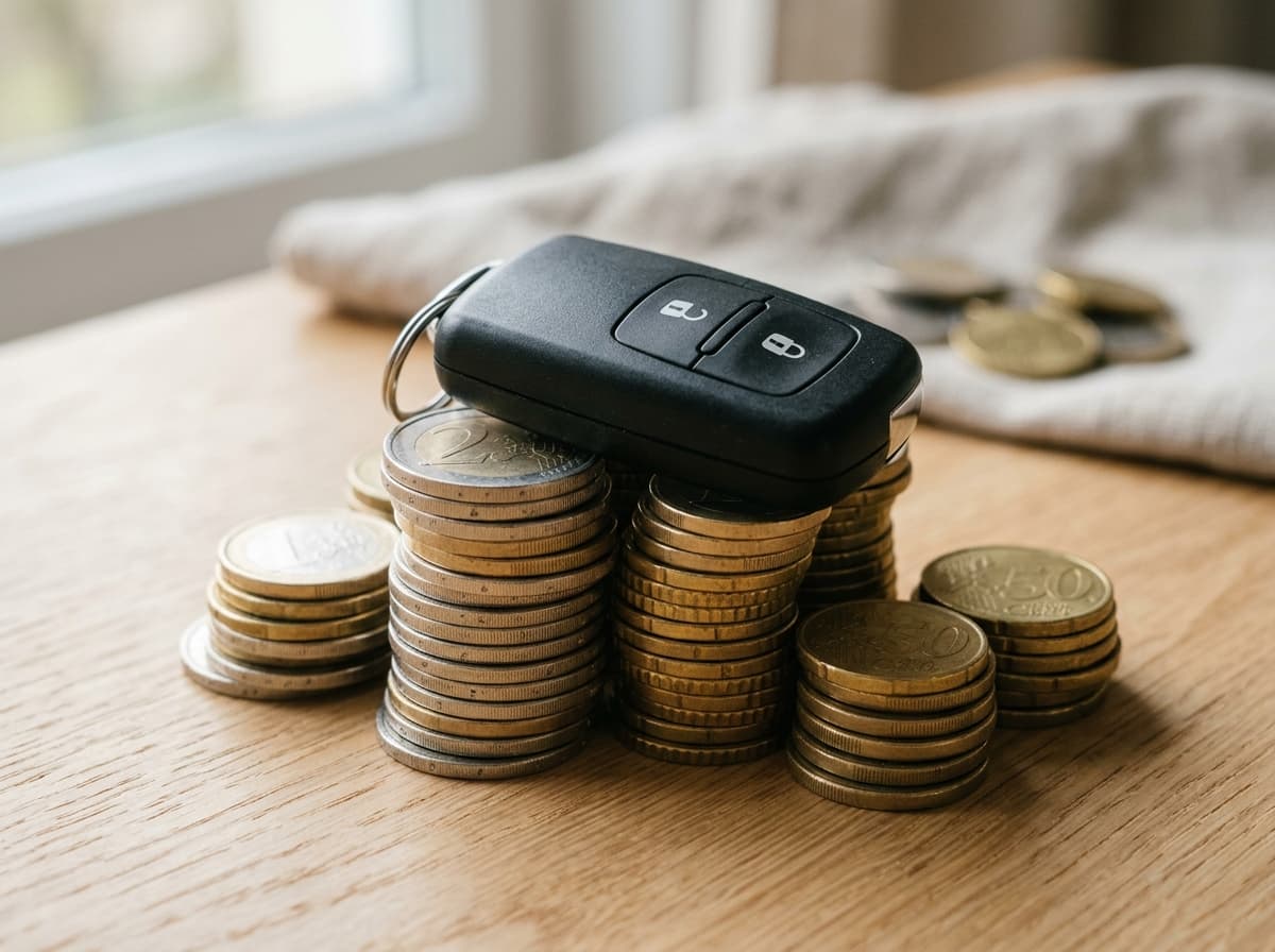 Décomposition du prix d'une assurance auto en Belgique, illustration éditoriale