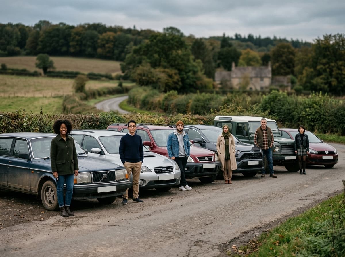 Editorial illustration of driver profiles in Belgian car insurance