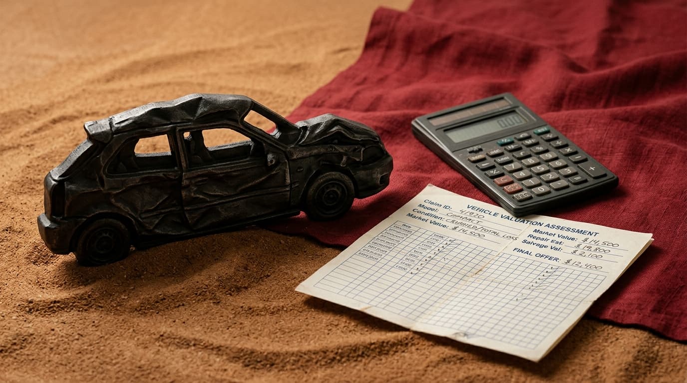 Bannière éditoriale sur le calcul de l'indemnisation en perte totale automobile en Belgique